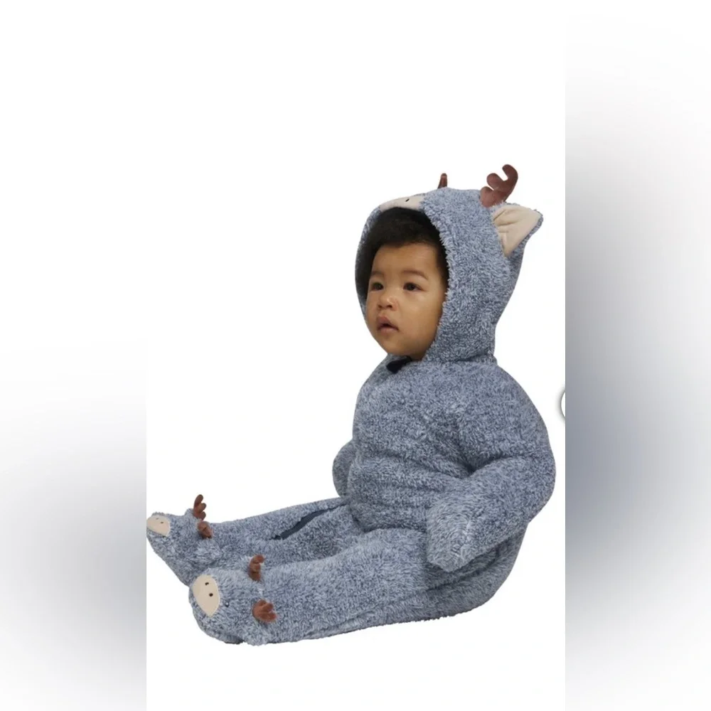 NWT Koala Kids Gray Fleece Footie Size 3-6M - Picture 2 of 10